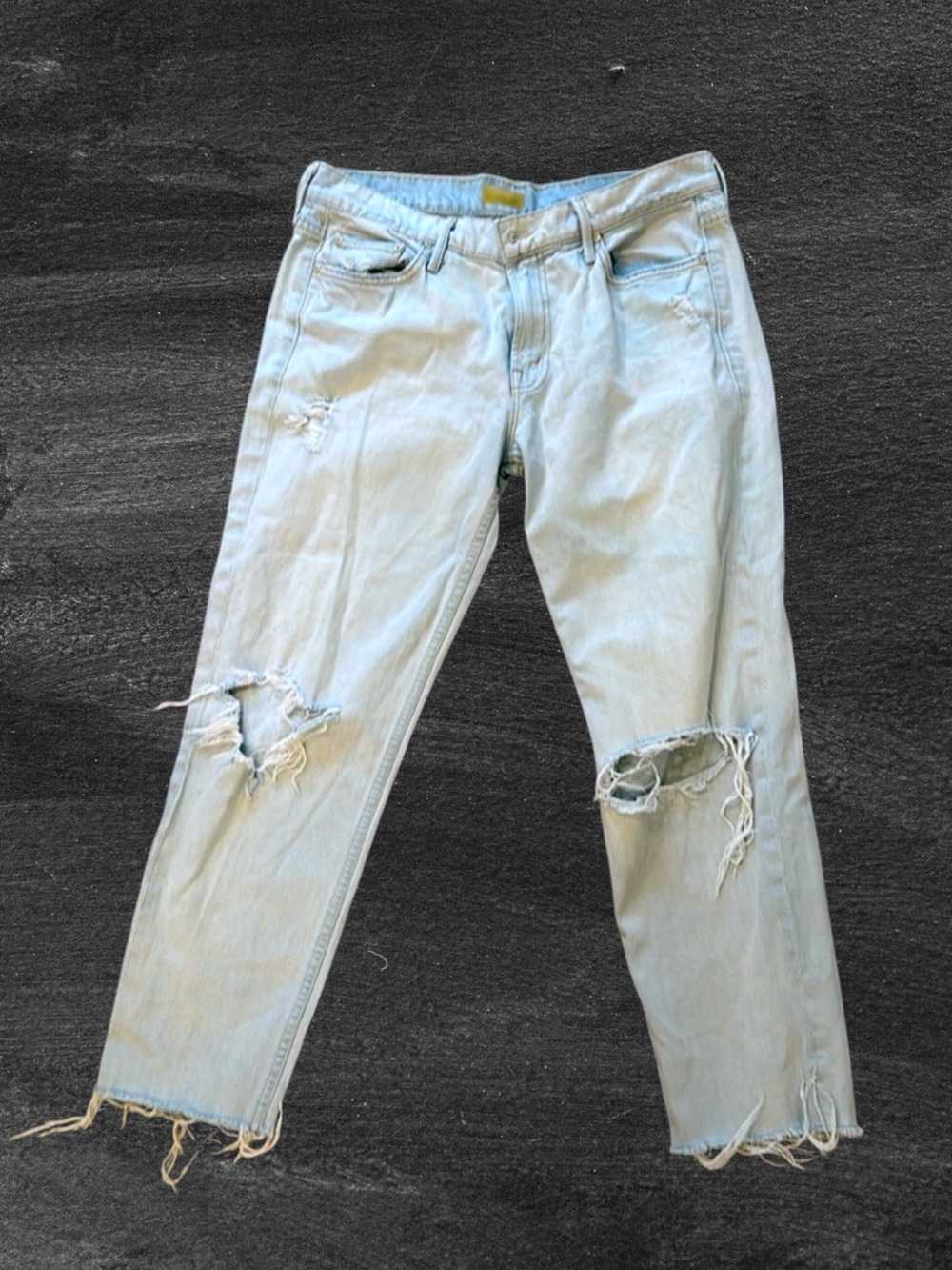 MOTHER Jeans The Dropout Frey Get Blondie Distressed Light Wash Size 29